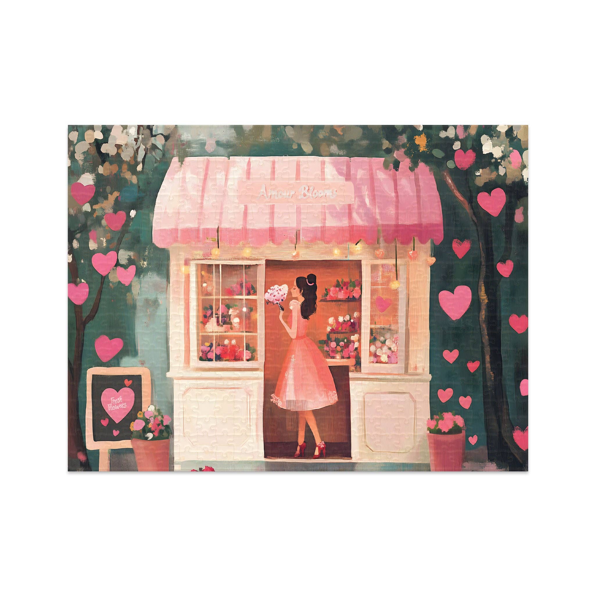 My Mind's Eye - VAL1221 - Hearts in Bloom Puzzle | Baglady Boutique