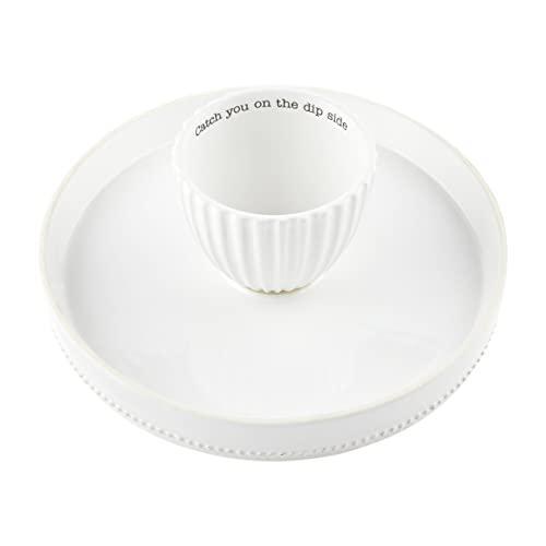 Mud Pie Reversible Cake Stand and Chip and Dip Platter, White | Baglady ...